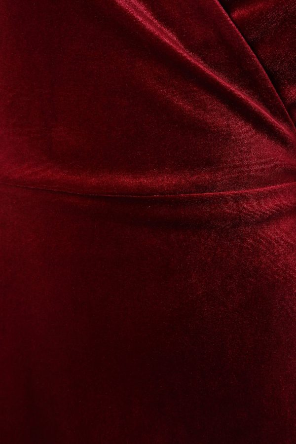 Darby Long Sleeve Midi Dress – Burgundy - Image 8
